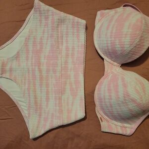 PINK Victoria's Secret Pink and White Bikini
